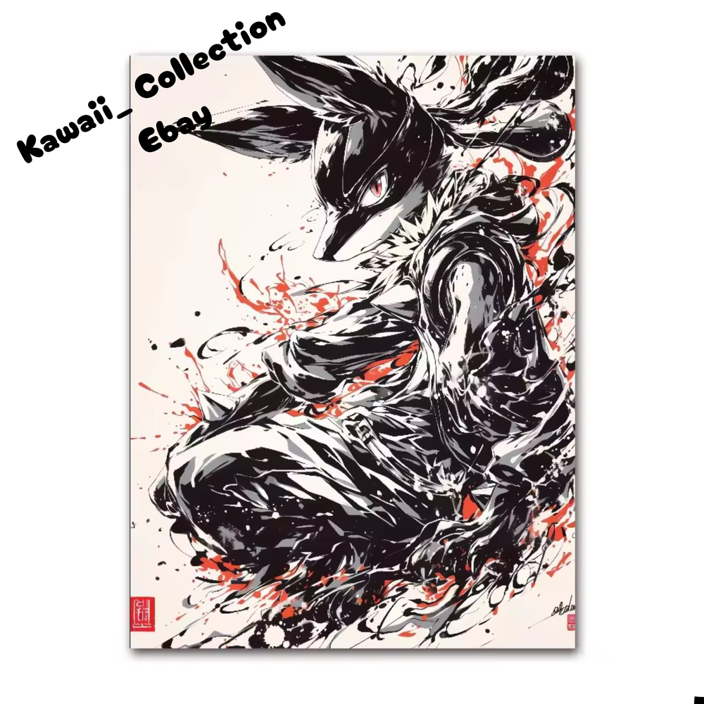 Cool Pokemon Ink Style Posters – Stunning Artistic Decor for Fans
