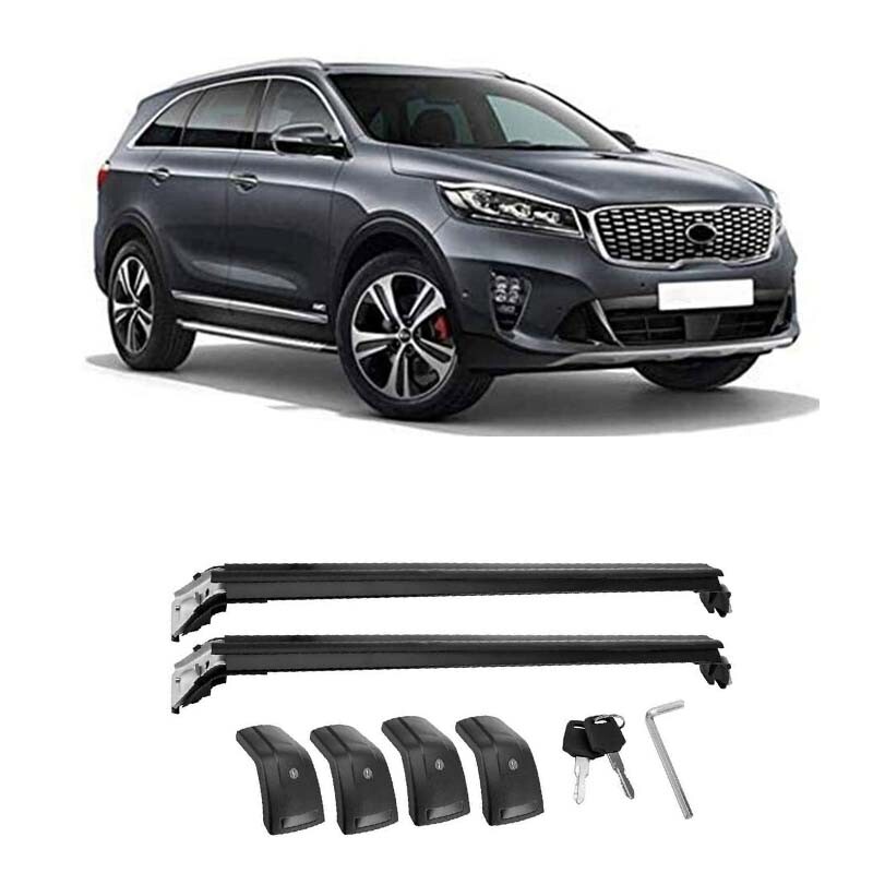 Aluminum Fits For KIA Sorento 2015-2019 Roof Rail Racks Cross Bars Crossbar 2Pcs