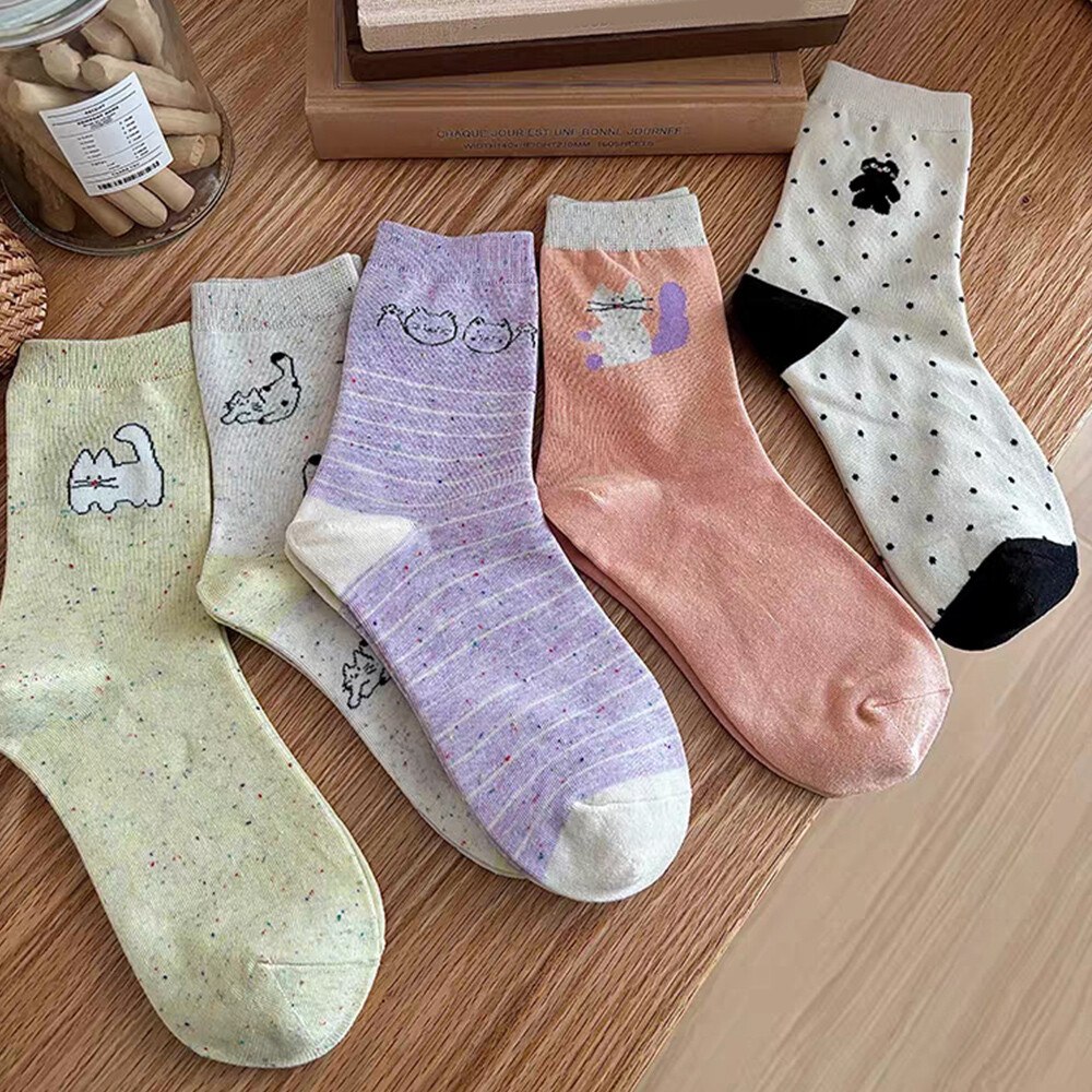 Foot Socks Mid-tube Socks Short Socks Hosiery Ankle Socks Fashion Cartoon Cute
