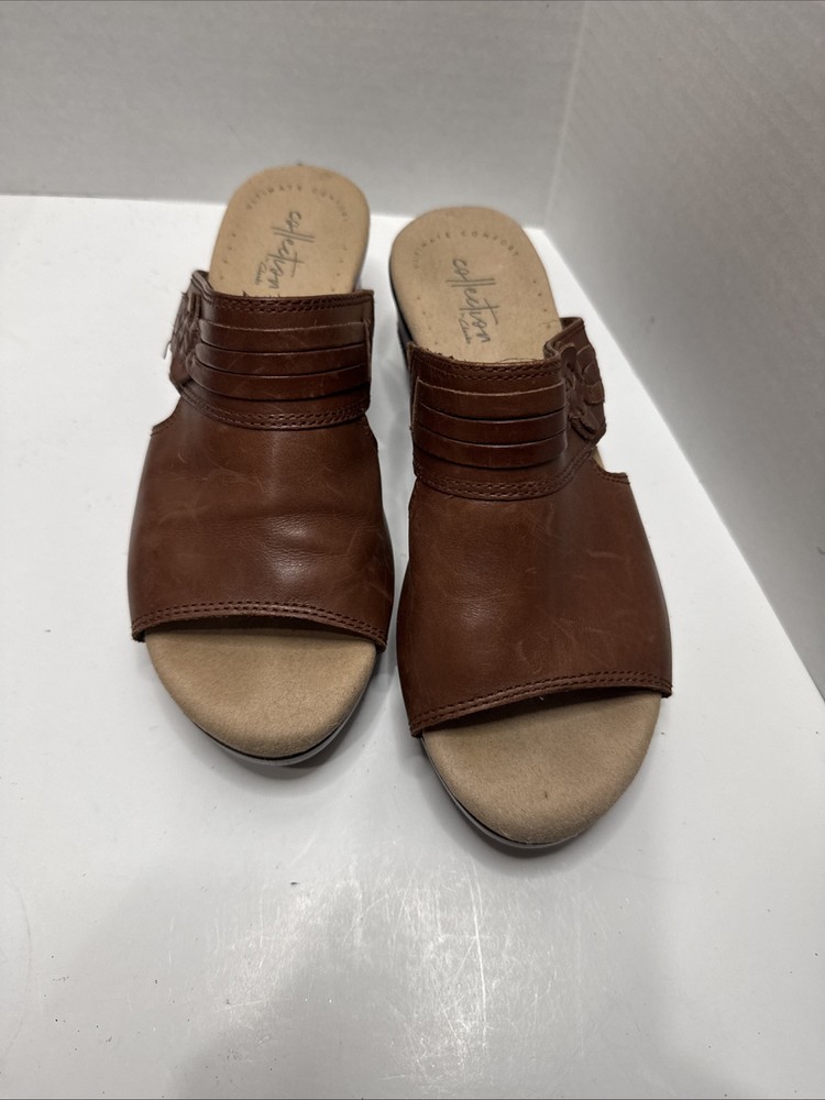 Clarks Lynette Trudie Leather Wedge Sandal in Size 6.5 650401-J