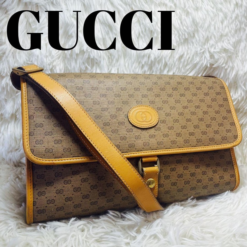 Gucci Micro GG Leather Crossbody Bag Preowned Luxury Handbag