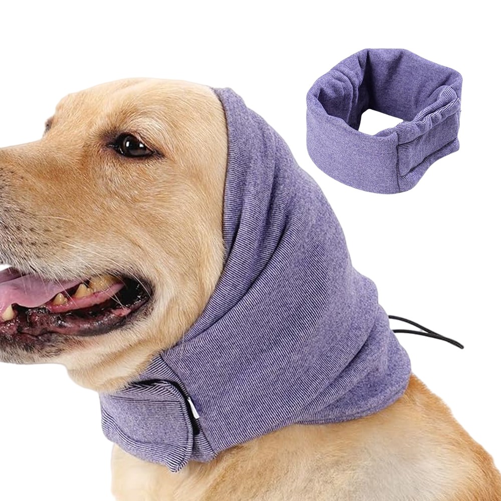 Pet Cat Dog Ears Cover Reduce Noise Barking Anxiety Relief Snood Warm Protector