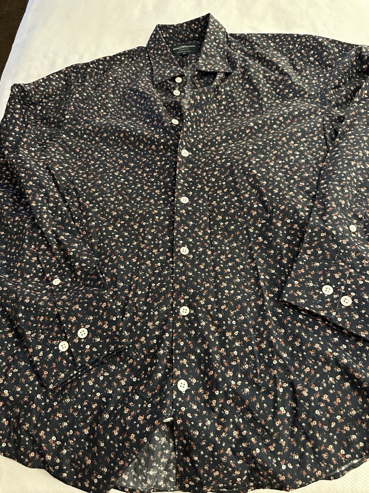 RODD & GUNN Sports Fit Italian Button Long Sleeve Floral Shirt Medium