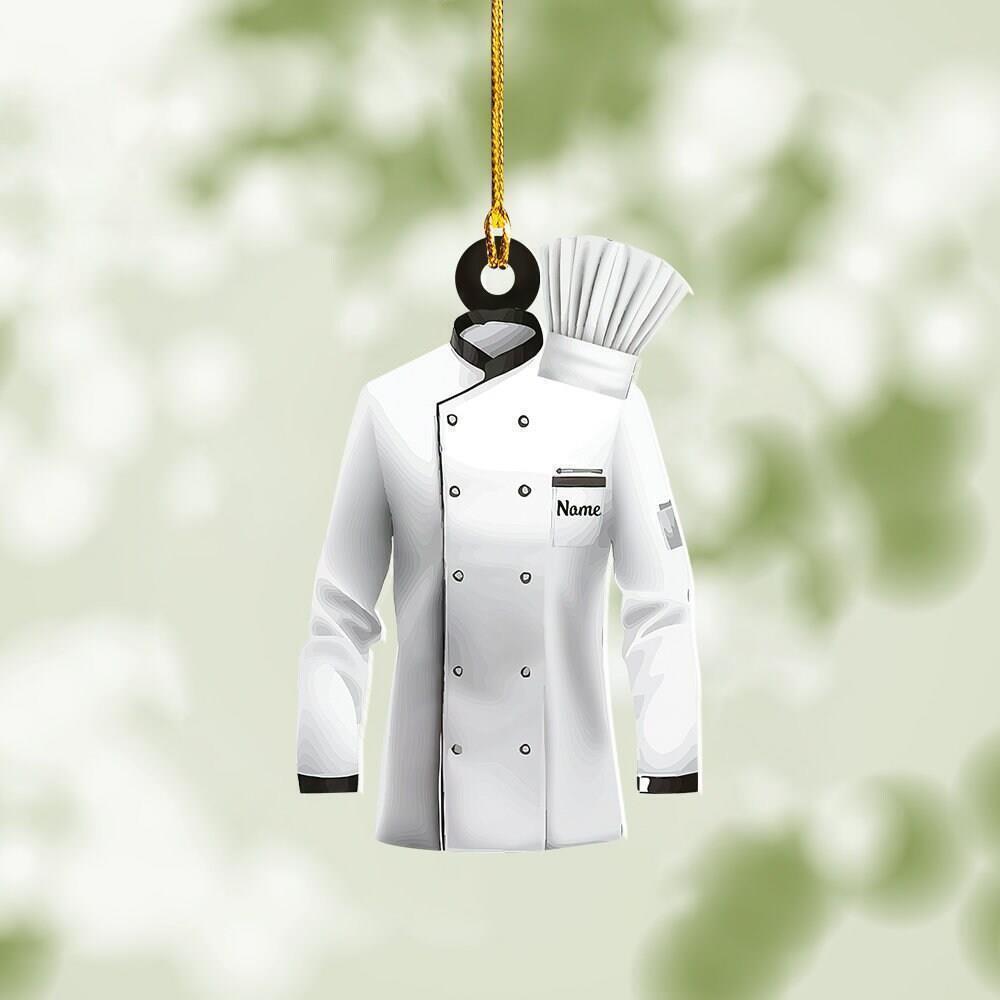 Personalized Chef White Uniform Ornament   Chef Uniform Ornament