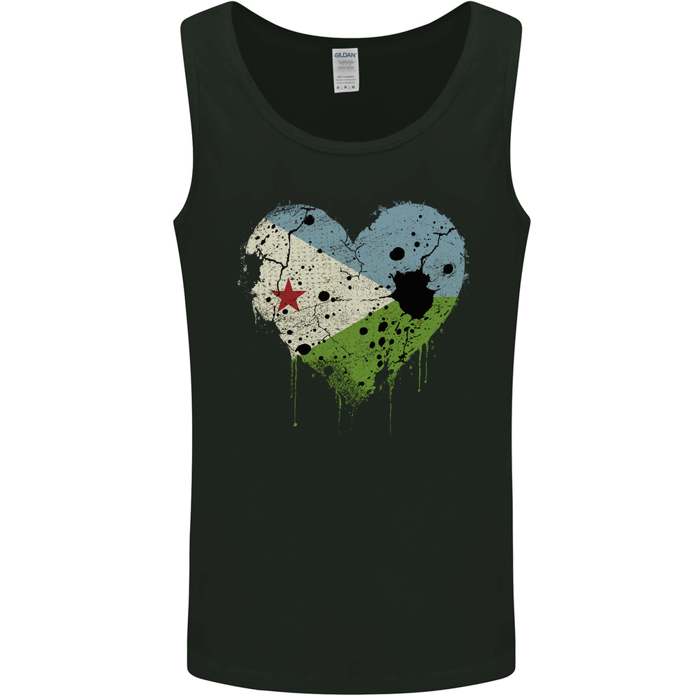 Love Djibouti Flag Djiboutians Day Football Mens Vest Tank Top