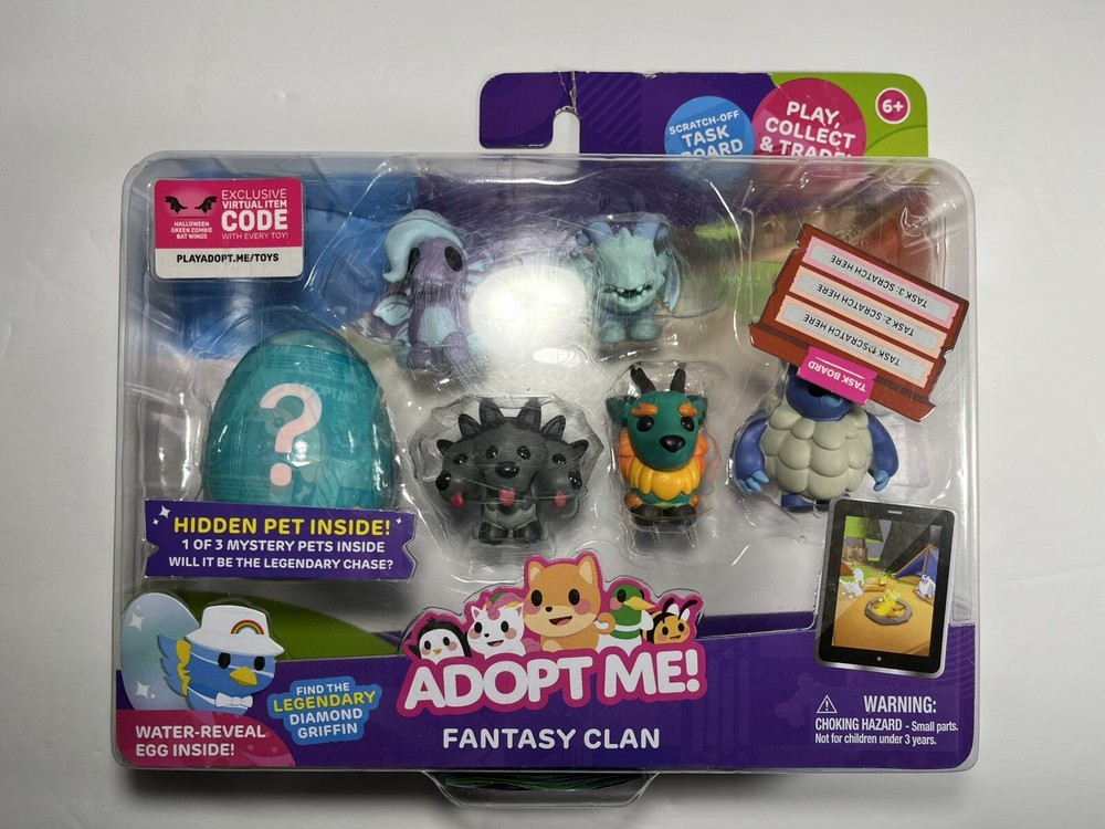 Adopt Me! Fantasy Clan Figures With Exclusive Virtual Item Code 7 Pack New