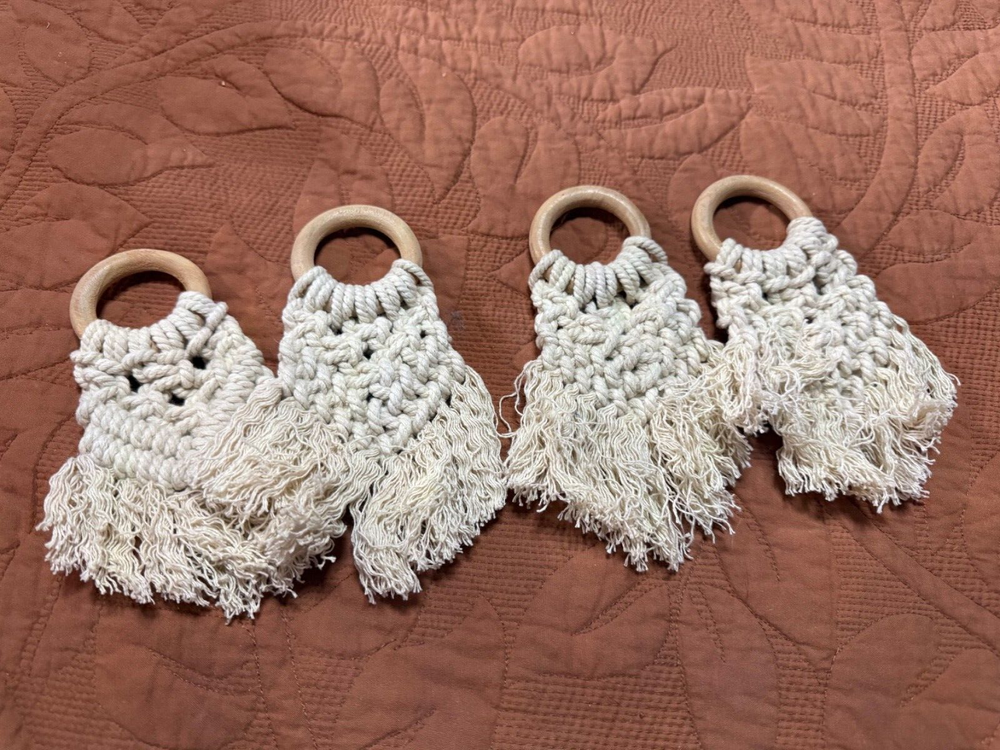 Woven Napkin Rings, Set of 4