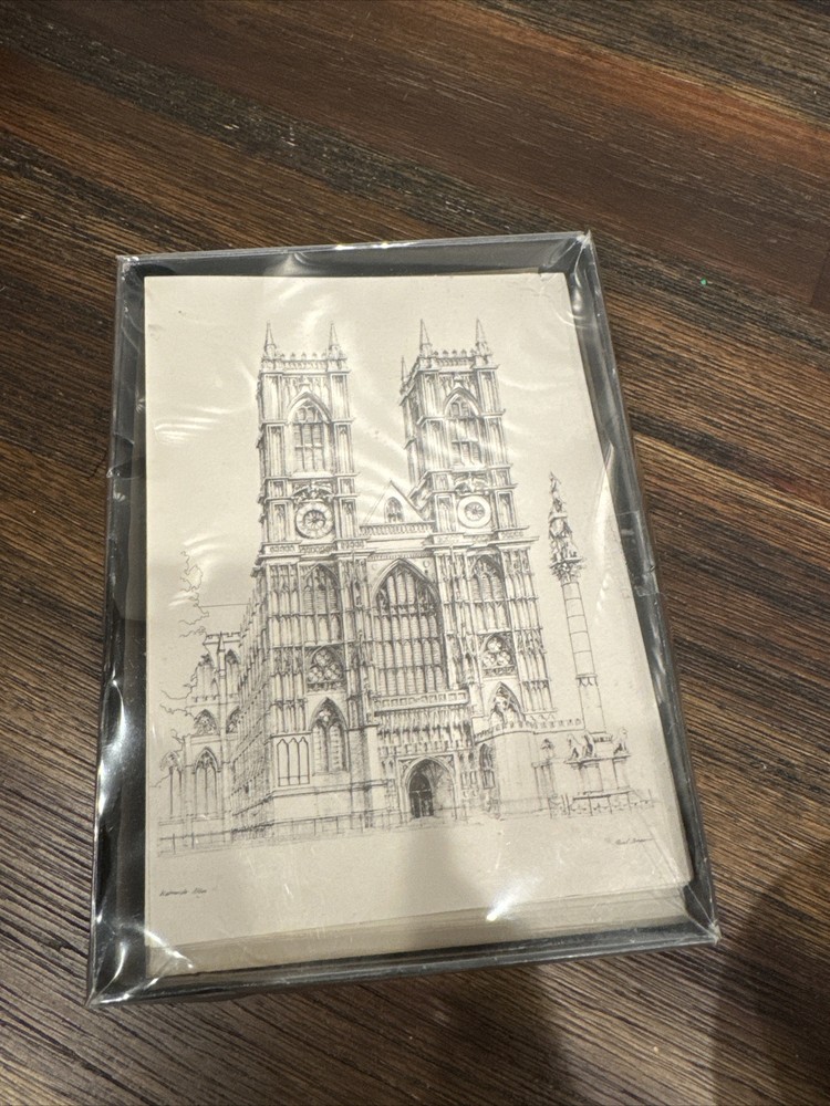 Rare HARROD'S (LONDON LANDMARKS) 10 ASSORTED NOTE CARDS and Envelopes