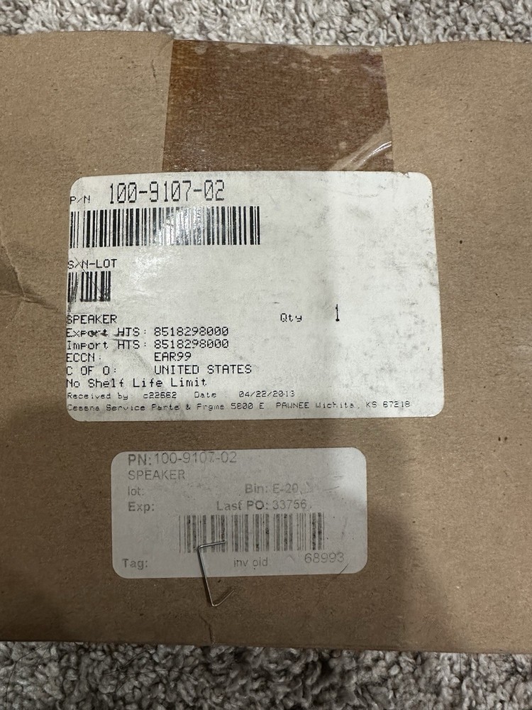 Cessna Speaker P/N 100-9107-02