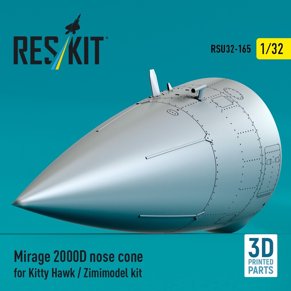 1:32 ResKit Mirage 2000D Nose Cone for Kitty Hawk/Zimimodel Kit RSU32-0165