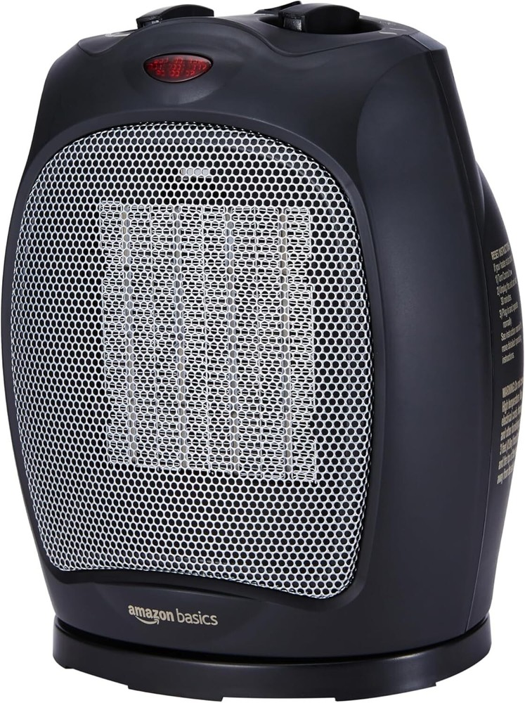 Oscillating Ceramic Space Heater, Portable Heater for Indoor Use, for Office