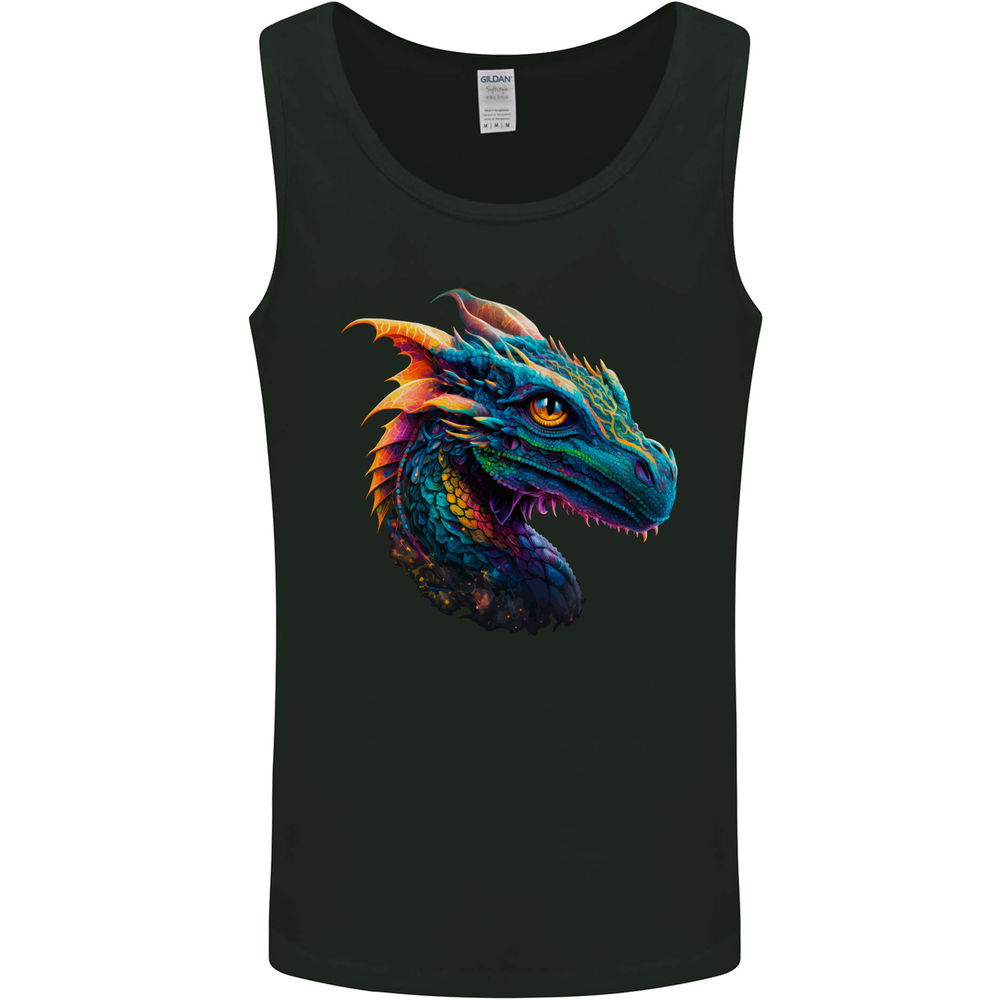 A Fantasy Colourful Dragon Mens Vest Tank Top