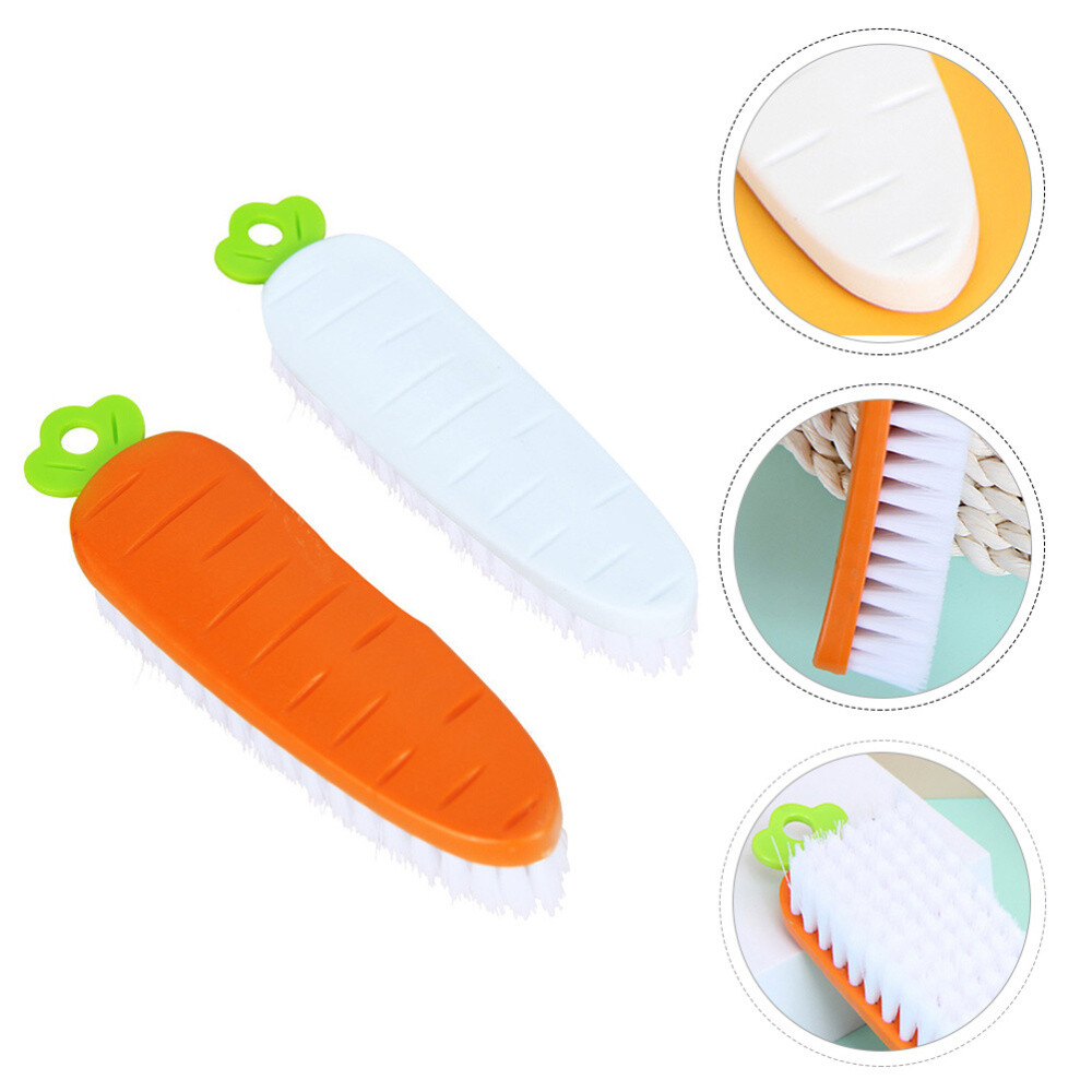 2 Pcs Tablets Carrot Cleaning Brush Lightweight Easy-to-use