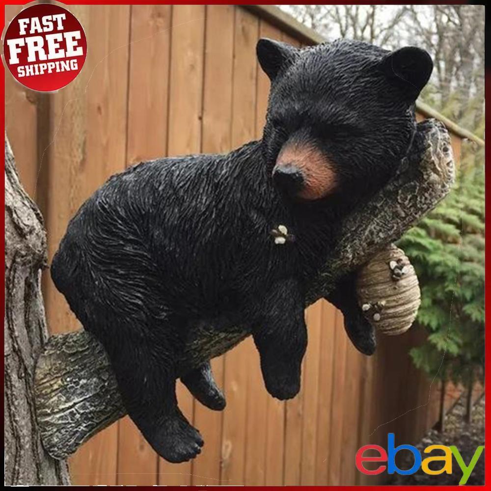 Realistic Animal Figurines Wall-Mounted Art Statue Funny Garden Yard Decoration