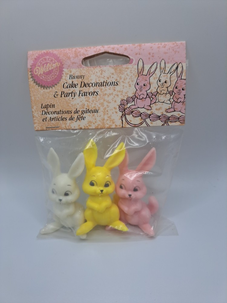 Vintage Wilton Bunny Rabbit Cake Topper Decorations New Sealed