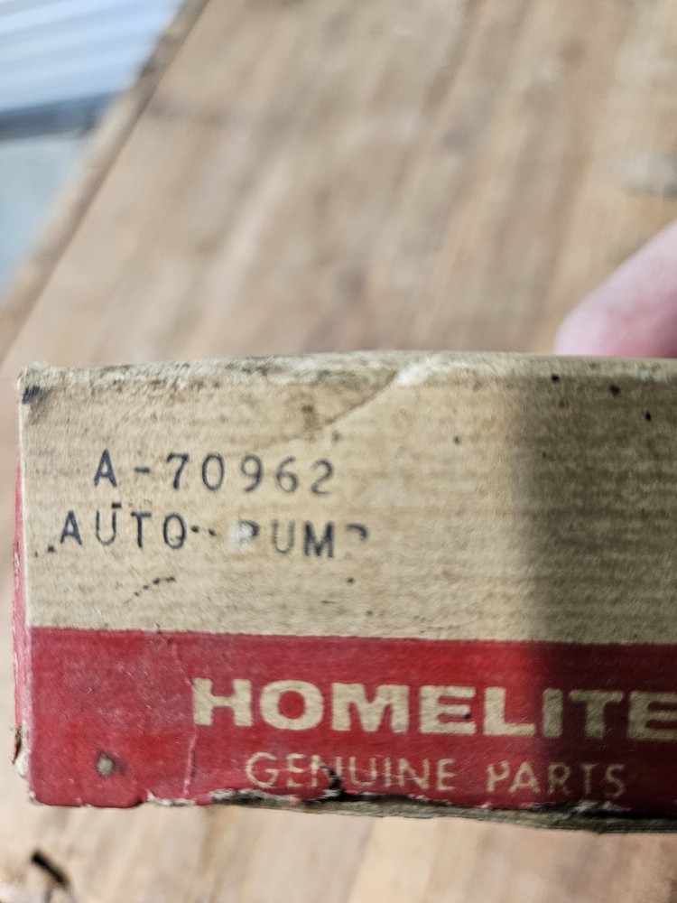 NOS Homelite Auto Pump Replacement Part A-70962