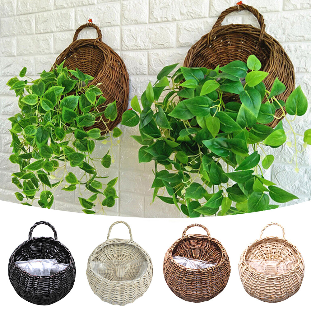 US Wall Hanging Flower Pots Garden Fence Balcony Basket Plant Pot Planter Decor