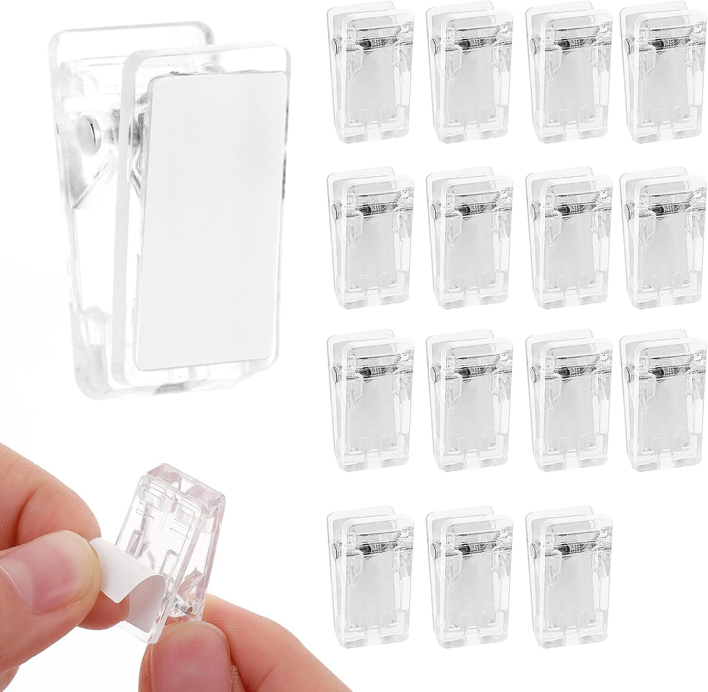 15 Pcs Tapestry Wall Hanging Clips, Self Adhesive Clips Wall Clips Poster Hanger