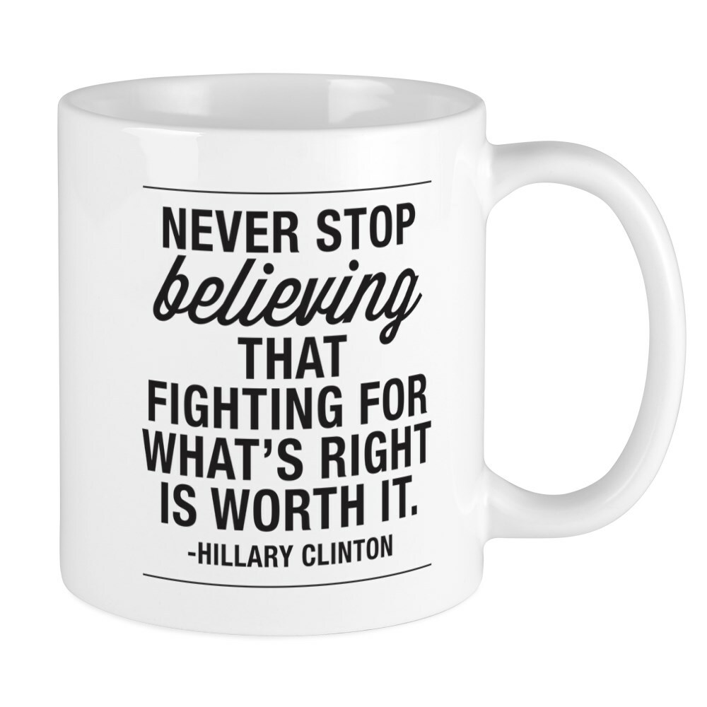 Never Stop Believing 11 oz Ceramic Mug by CafePress – Inspirational Coffee Cup (22303026)