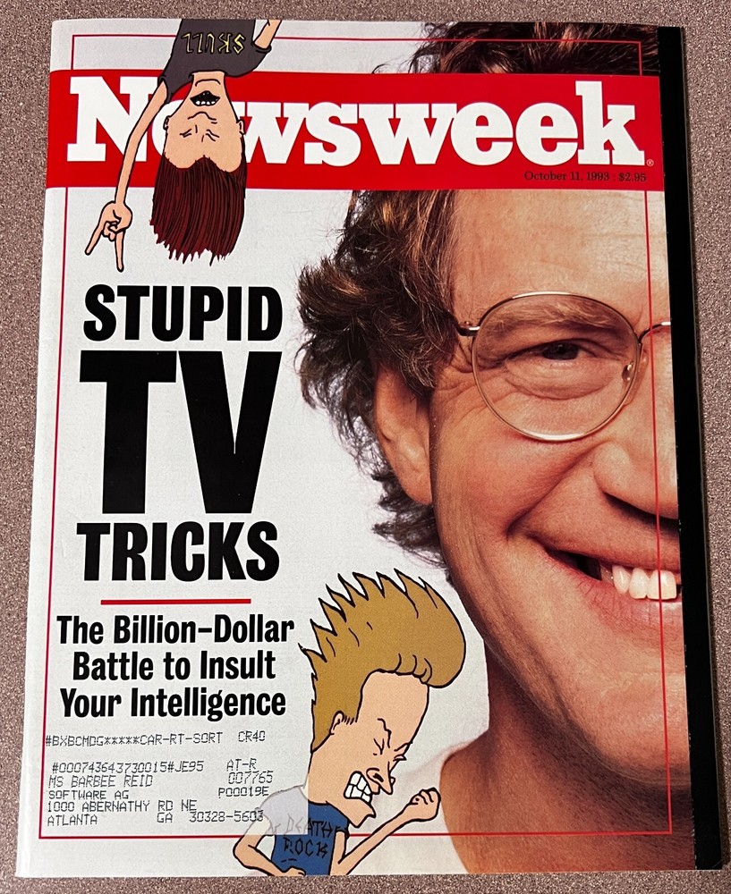 NEWSWEEK Magazine October 11 1993 David Letterman Cover Stupid TV Tricks