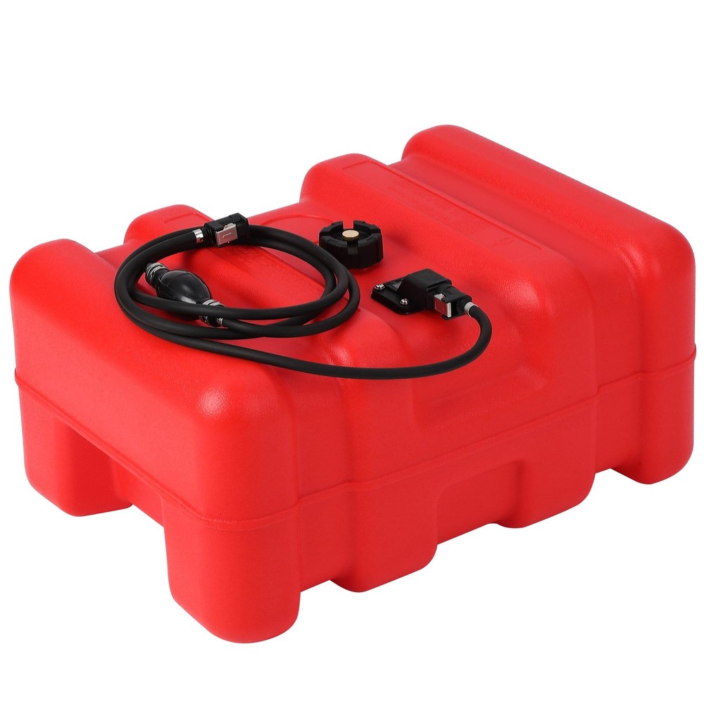 Marine Fuel Tank, 15-Gallon Outboard Marine Portable Fuel Tank with Fuel Line...