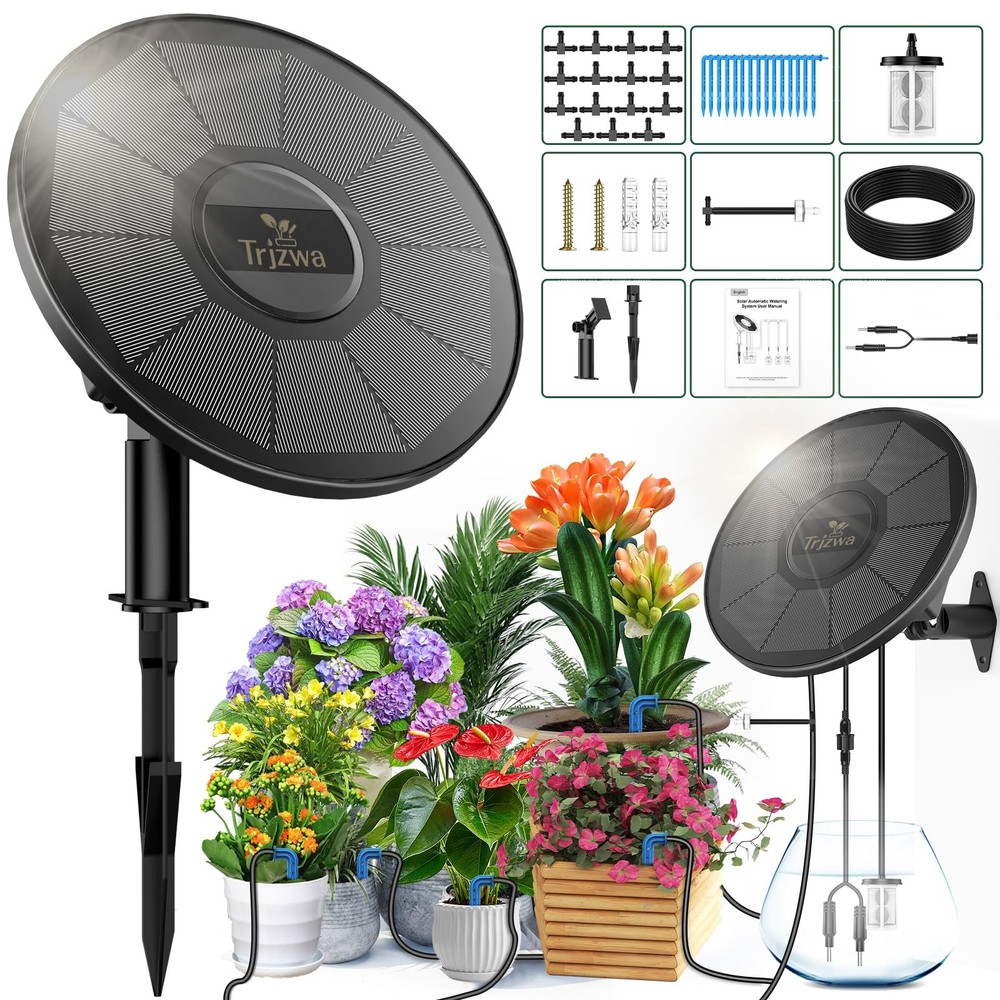 Solar Powered Automatic Drip Irrigation Kit for Indoor and Outdoor Gardens