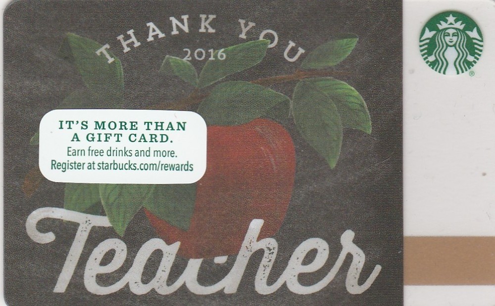 GIFT CARD - STARBUCKS TEACHER (USA) 6119 2016-image