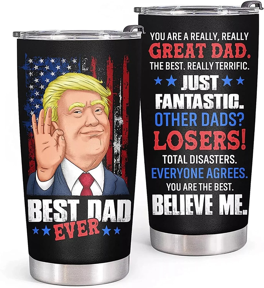 Fathers Day Gifts for Dad from Daughter Son Donald Trump Insulated Tumbler 20 Oz-image