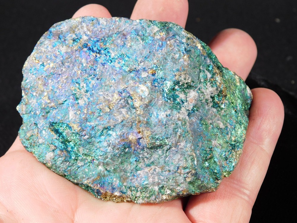 Larger Bright IRIDESCENT Peacock Copper Chalcopyrite or Peacock Ore Mexico 238gr