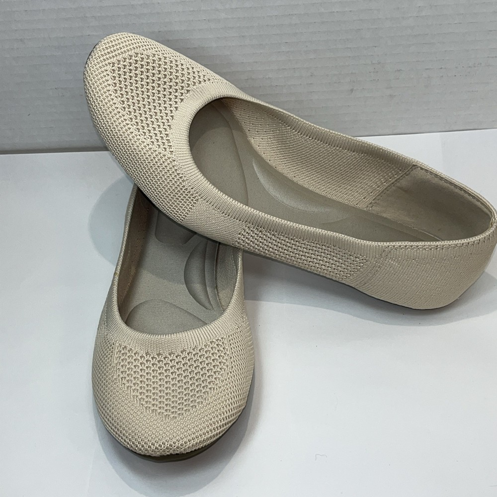Sonoma Women's Goods For Life Sesame Slip On Ballet Flats Taupe Size:8.5 Medium