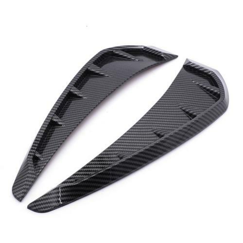 2Pcs ABS Car Fender Air Wing Vent Side Trimmings 3D Sticker Protection Strips