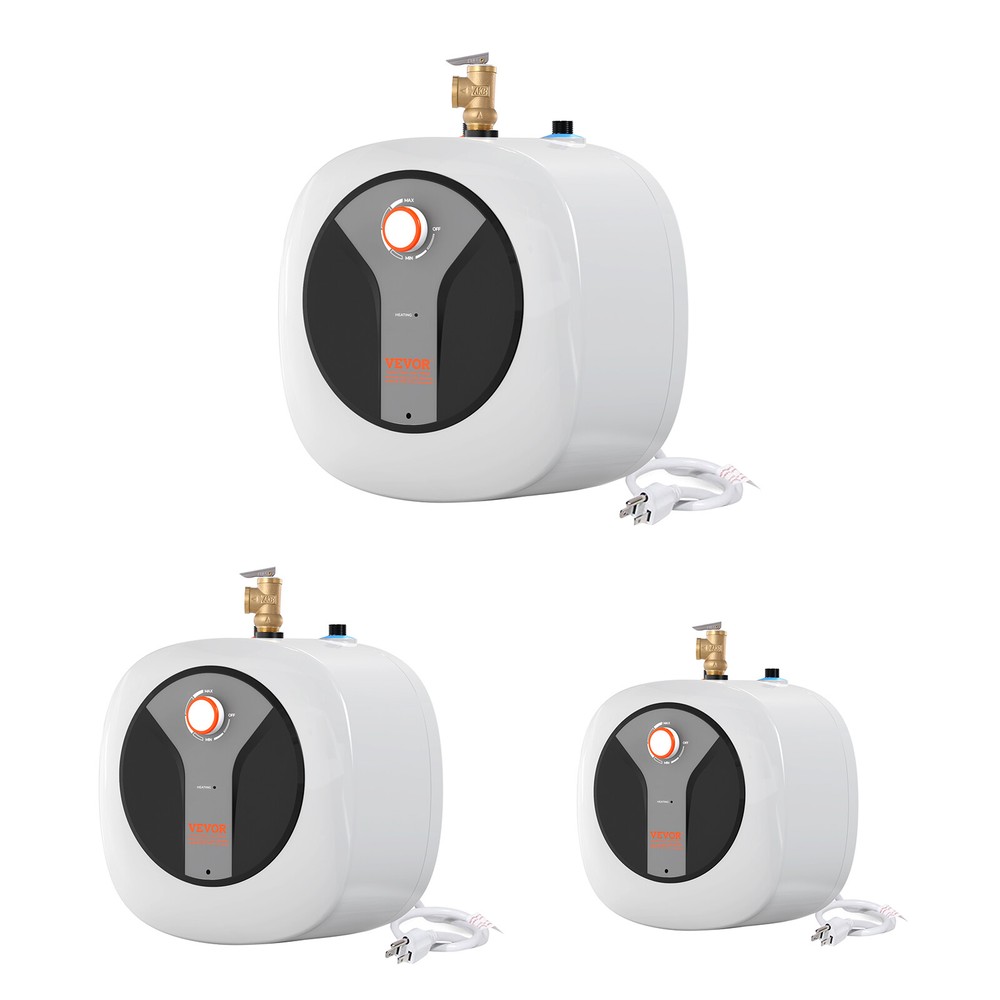 VEVOR 2.5/4/8 gal. Electric Mini Tank Hot Water Heater 1400W Shower Kitchen Sink