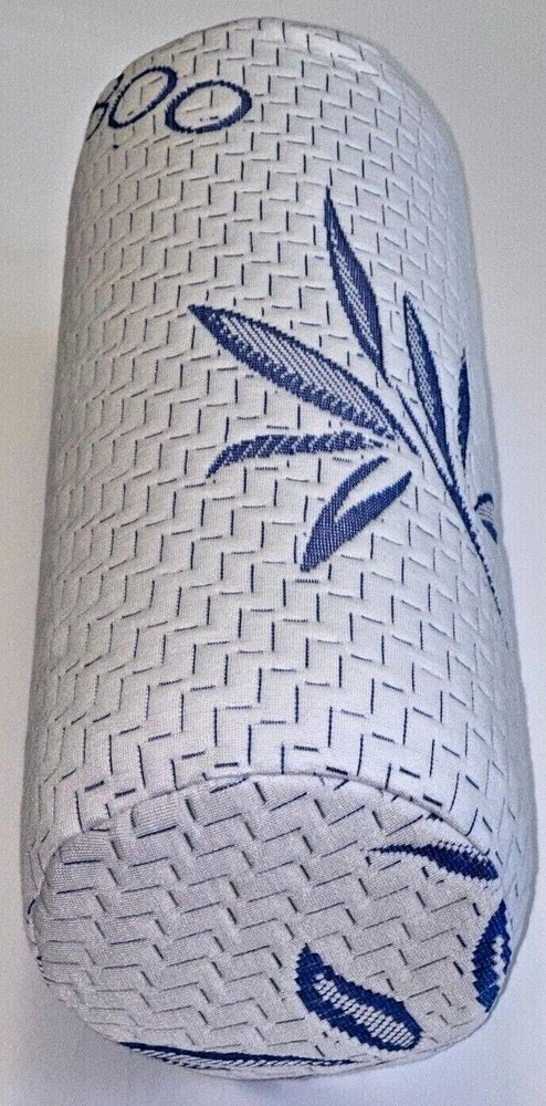 Bamboo Cylinder Neck Roll Cervical Bolster Round Pillow Memory Foam Neck Pillow