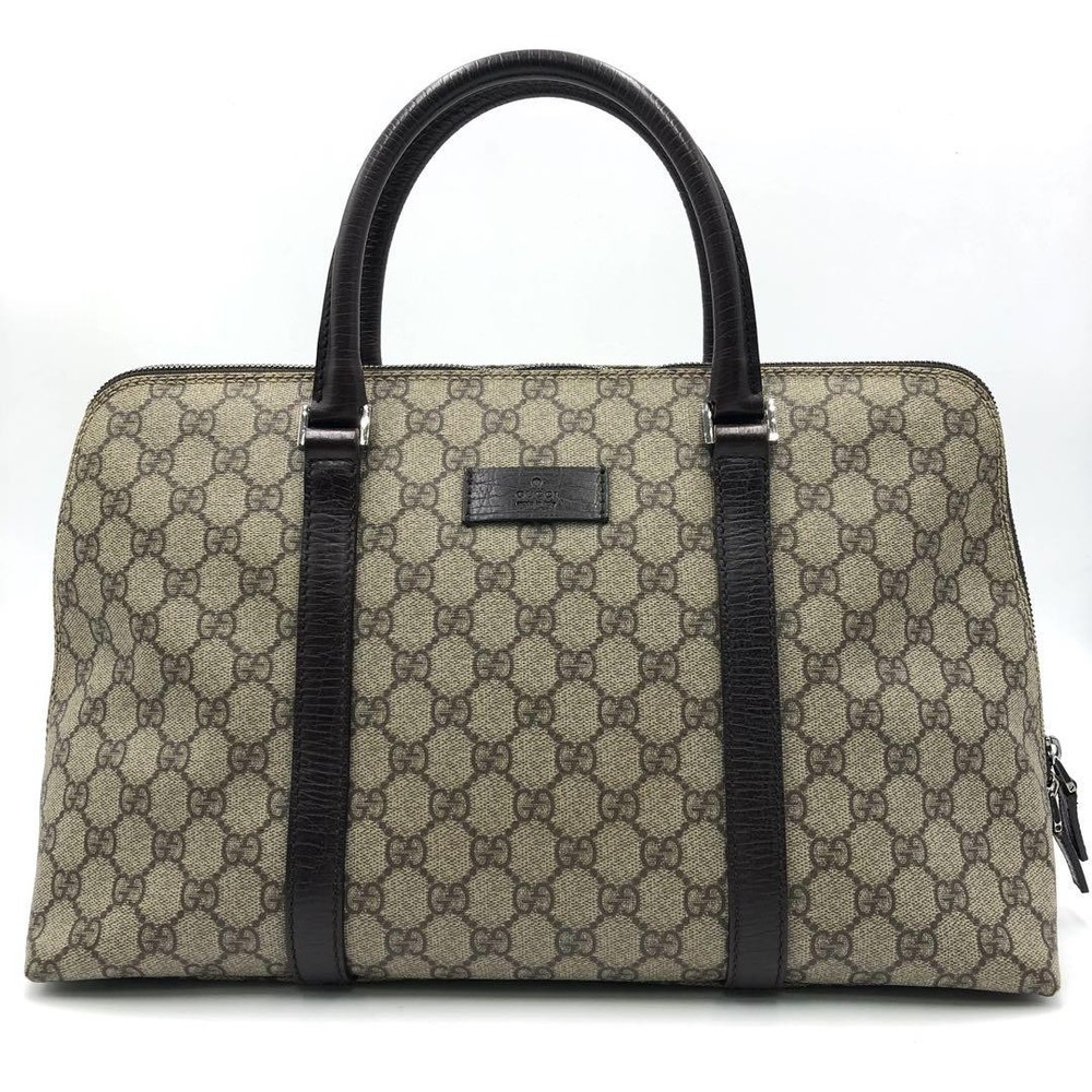GUCCI GG PVC Tote Bag Beige Authentic G06162265
