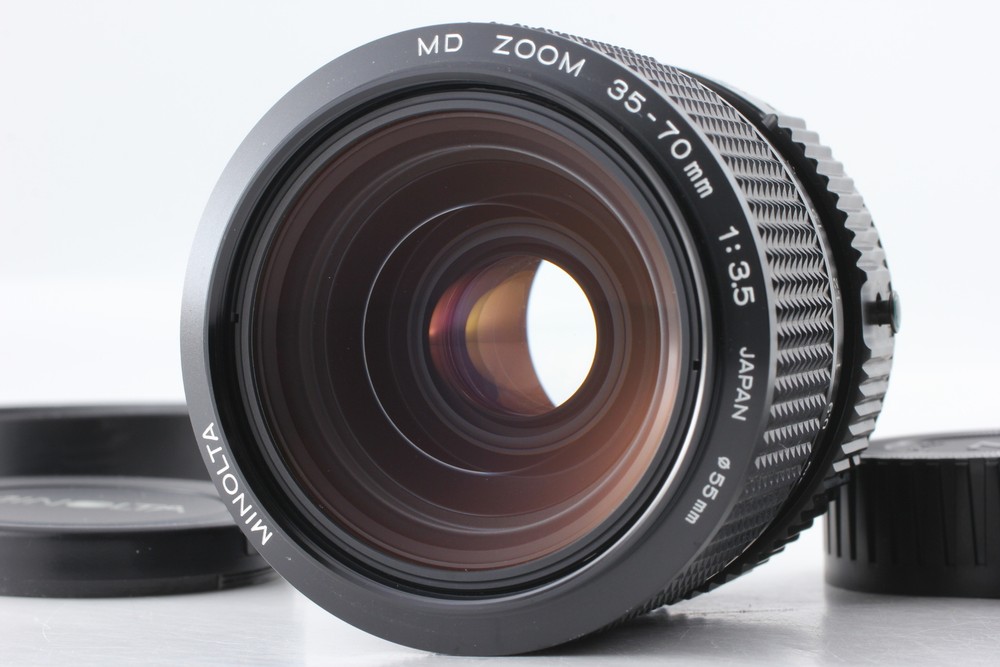 【Top MINT w/HOOD】 MINOLTA New MD NMD 35-70mm f/3.5 Zoom Macro MF Lens From JAPAN