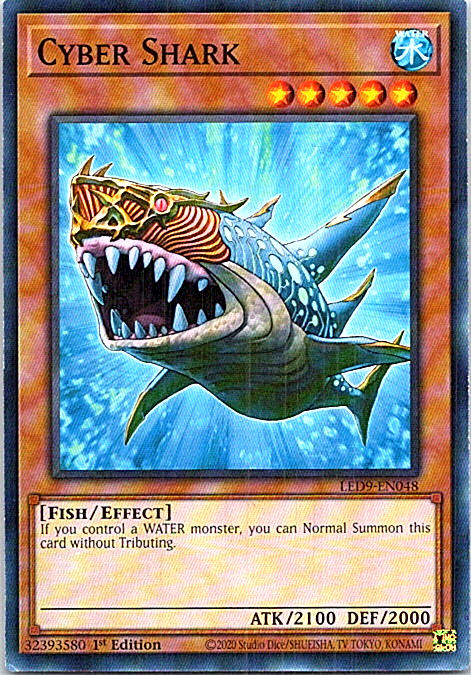 Cyber Shark LED9-EN048 Yu-Gi-Oh Near Mint 1st Edition Card-image