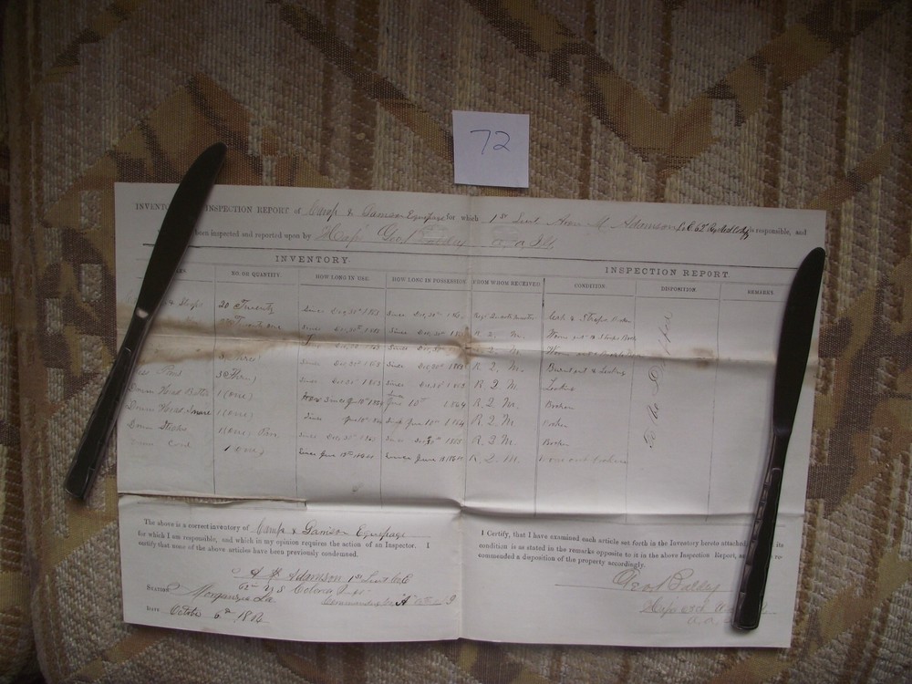 Civil War Document 62nd Missouri Volunteers Antique