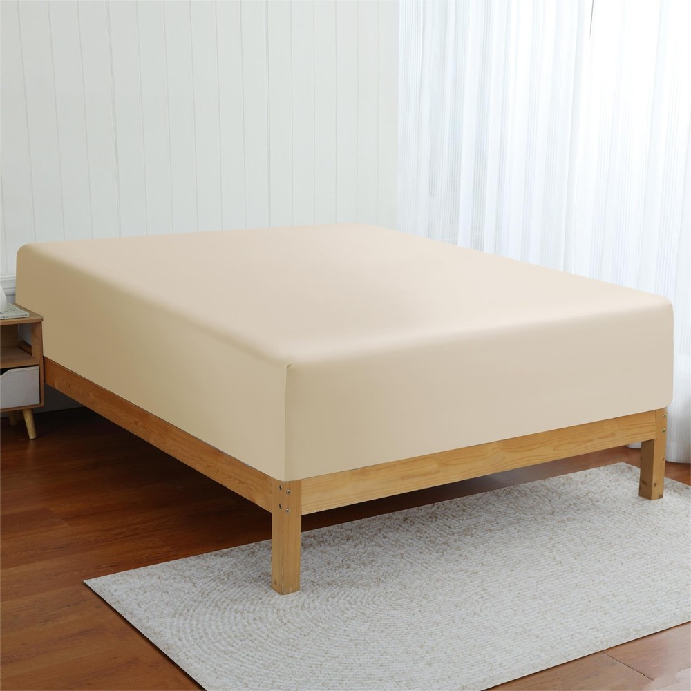 Bamboo Viscose Cooling Fitted Sheet Cal King 400TC 16 Deep Pocket