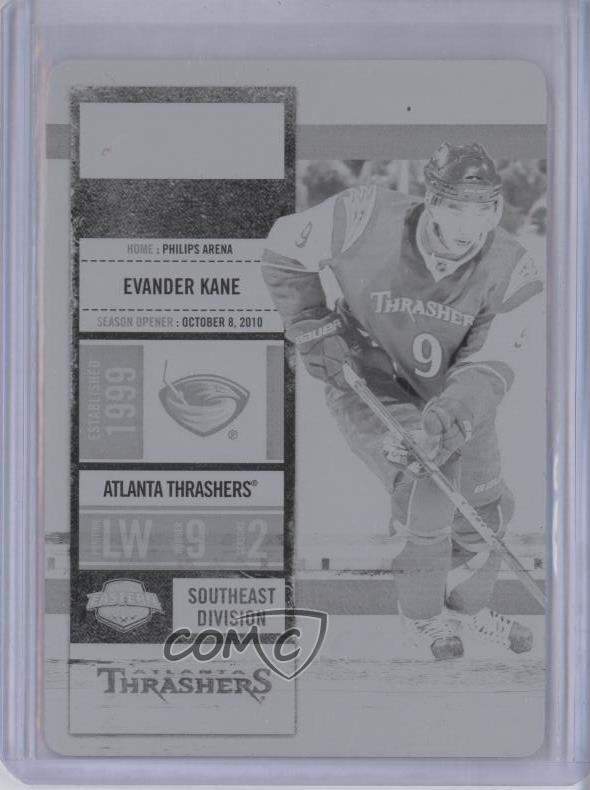 2010-11 Panini Playoff Contenders - Evander Kane #81 Printing Plate Black /1