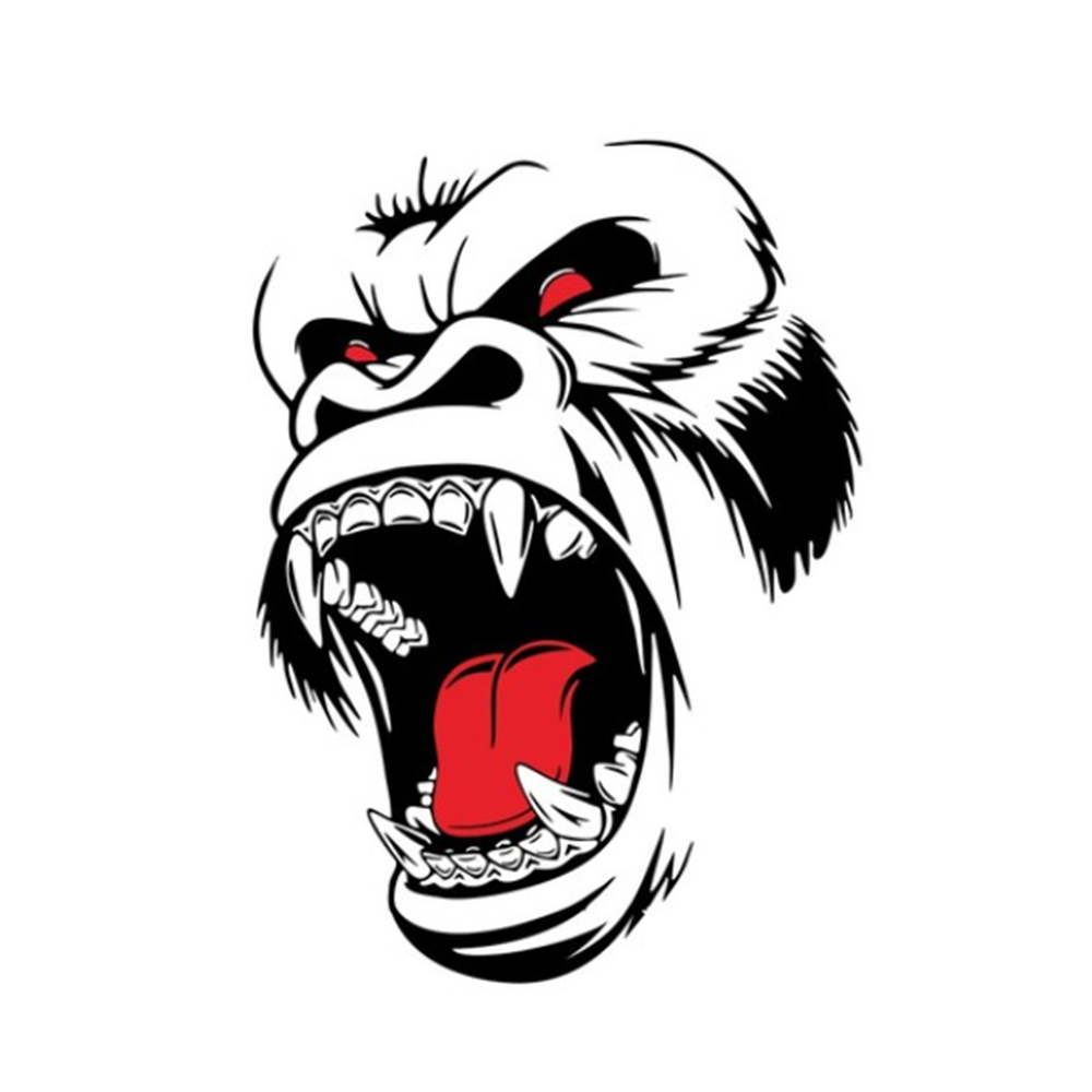 Car Sticker Decal Trim Horror Side Door Hood Body Ape Totem Decoration Vinyl