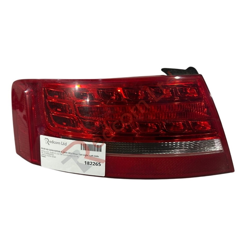 AUDI A5 CONVERTIBLE 2009-2012 Rear Tail Light Left Side 8T0945095D