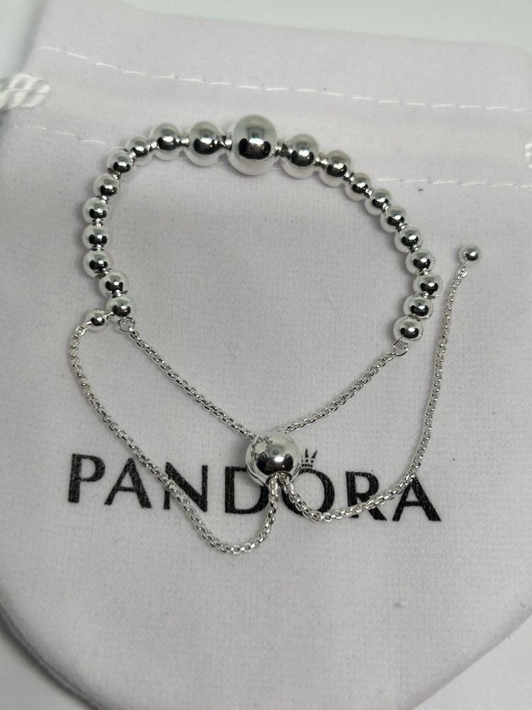 Pandora Bracelet, Silver String of Beads Slider  #597749