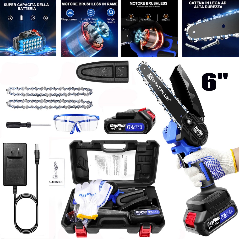 6-Inch Cordless Chainsaw for Makita Battery Wood Cutting Tool