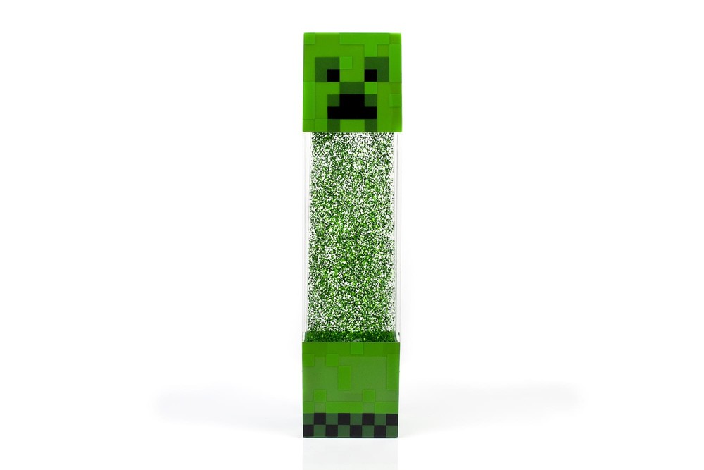 Minecraft Creeper Glitter Motion Light | 12-Inch Fun Mood Light LED Lamp