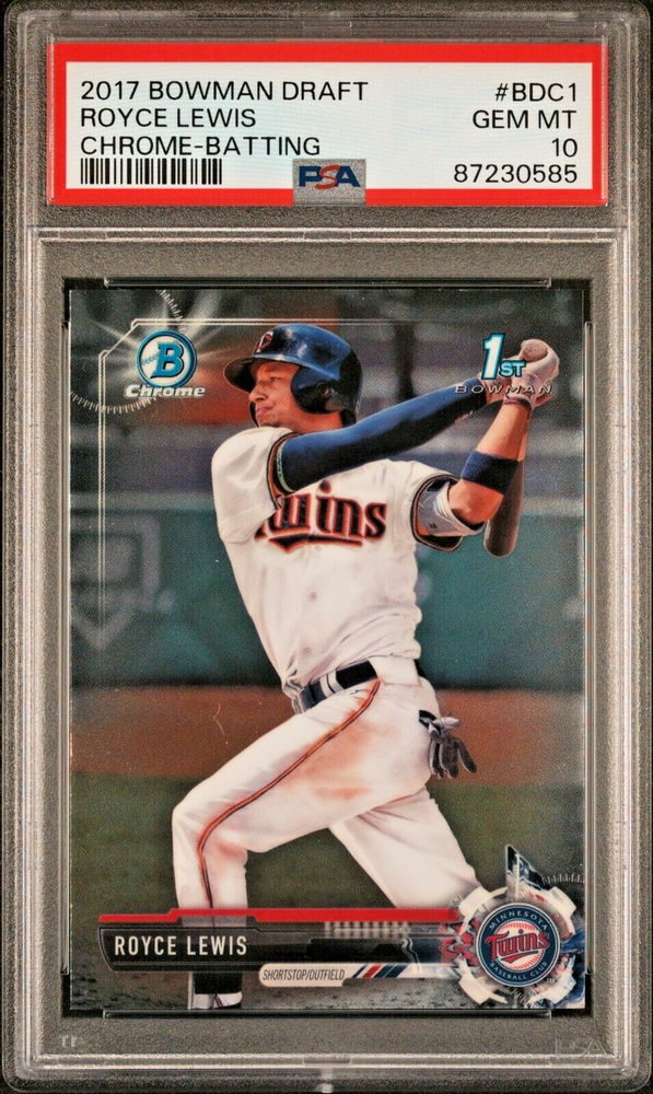 2017 Royce Lewis 1st Bowman Chrome PSA 10 GEM MINT Twins Prospect Rookie Card BDC-1