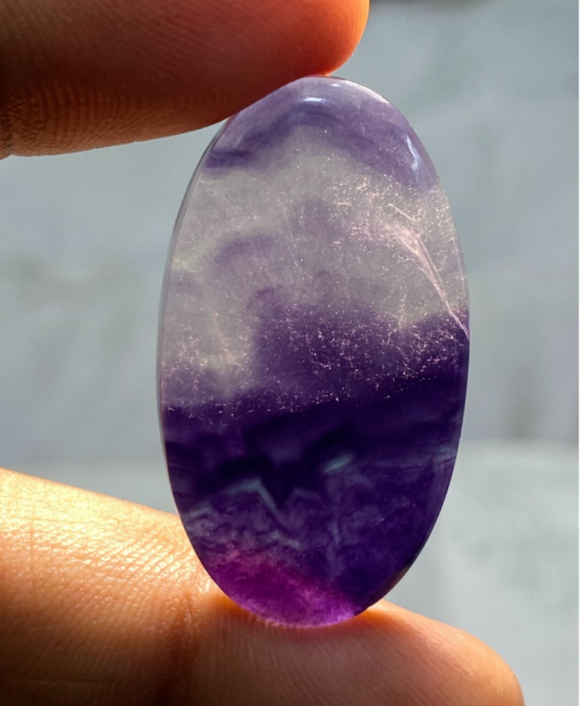 Rainbow Fluorite Cabochon Pear Gemstone for Jewelry Making 50.25Ct 38x21x6mm