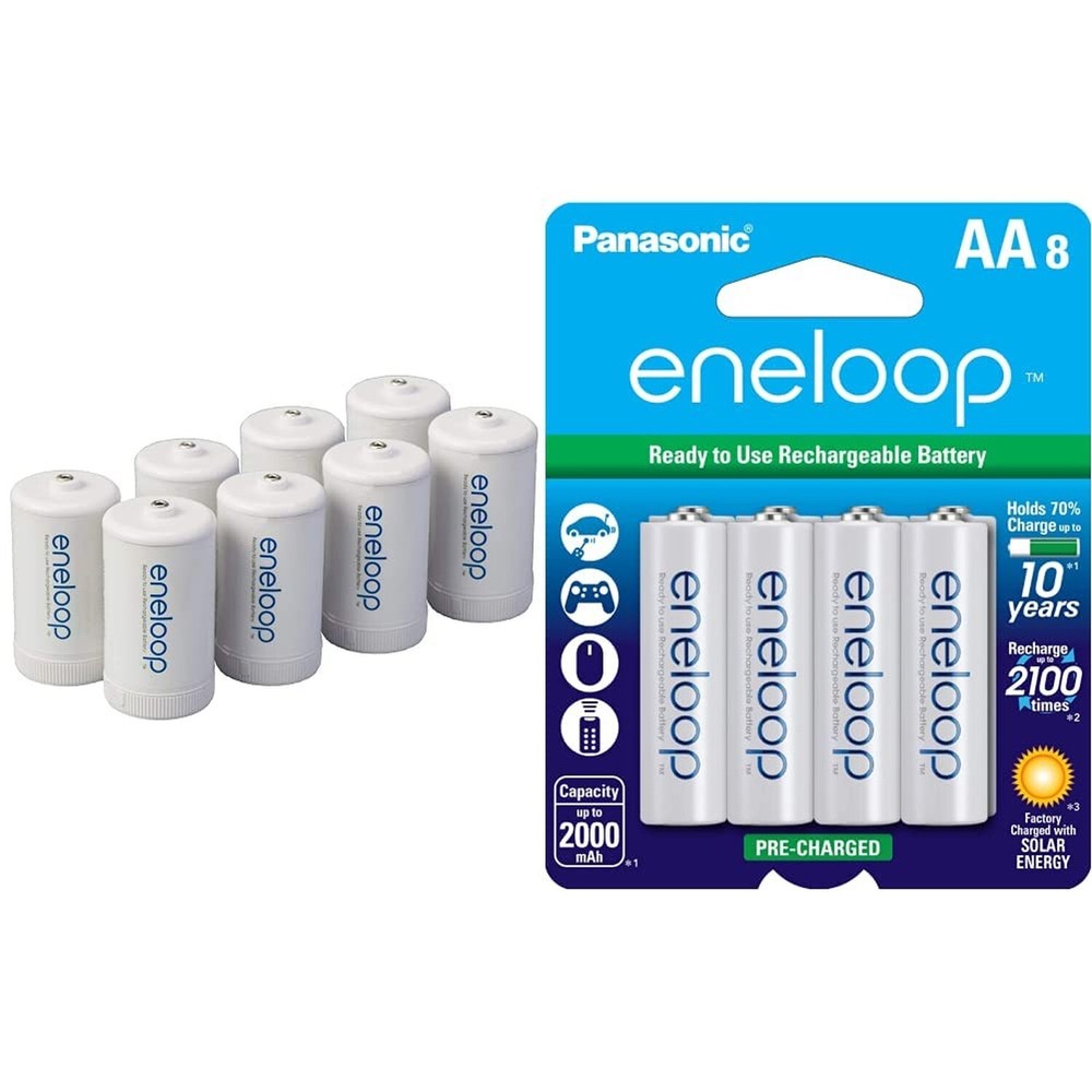 Panasonic eneloop Battery Bundle with AA Batteries, Chargers and Accessories ...