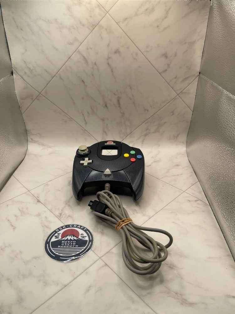 Official SEGA Dreamcast Carbon Black Controller HKT-7700 OEM Tested Working