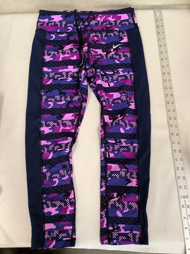 Nike Dry Fit Blue Purple Workout Leggings for Women Size M