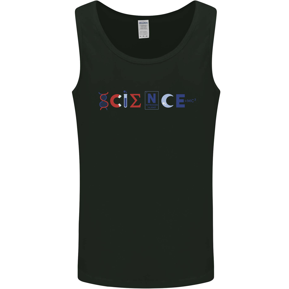 Science Symbols Physics Chemistry Biology Mens Vest Tank Top